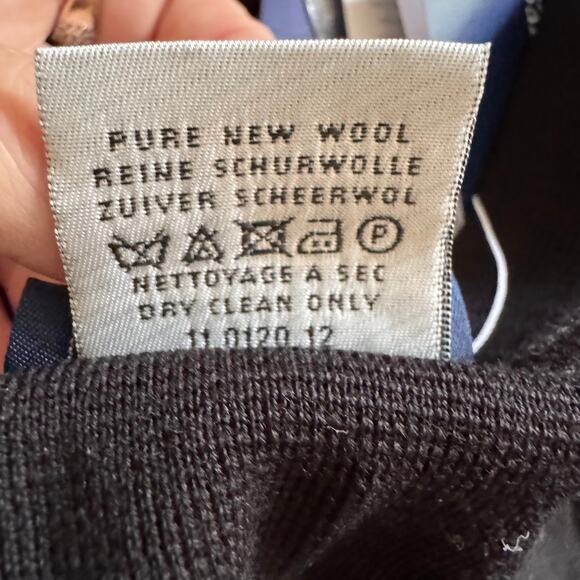 Saint James Black Wool Knit Button Front Pencil Skirt 40 8 New - Picture 6 of 8